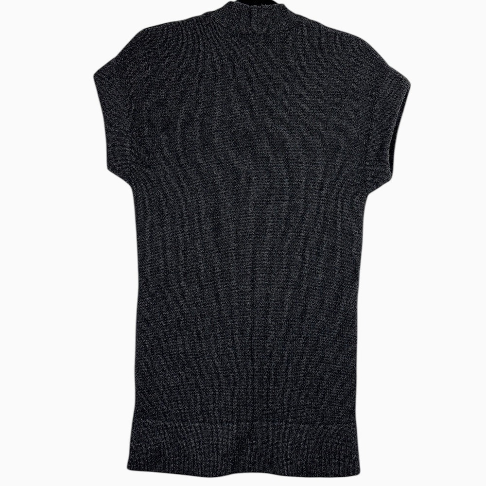 The Color Mustard Cashmere Long Sweater Vest Womens Small Gray Luxury Minimalist - Picture 5 of 13